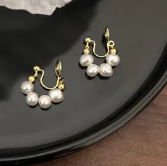 【残りわずか！】 パール イヤリング ゴールド 高級感 上品 おしゃれ かわいい