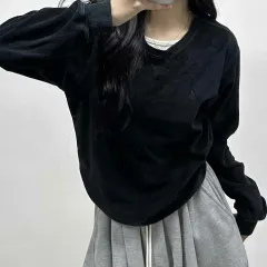 新モデル ポロ ラルフローレン QRタグ ブラック フリース スウェットシャツ (L)