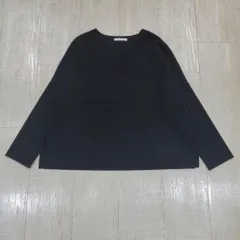 21aw GALERIE VIE ギャルリービー ウール ナイロン クルーネック プルオーバー ニット ブラック