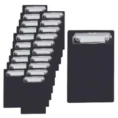 A6 クリップボード バインダー ミニ 小さい 伝票バインダー ハガキ サイズ 縦 黒 20枚