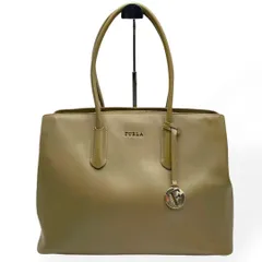 良品　FURLA 　フルラ　トートバッグ　tessa　肩掛け　カーキ