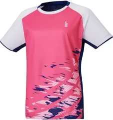 ゴーセン GOSEN テニス レディース ゲームシャツ 半袖ゲームシャツ 半袖Tシャツ 部活 チーム クラブ サークル 吸汗速乾 消臭 練習 トレーニング  T2443 81 ピンク