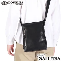 ダブルス ショルダーバッグ メンズ レディース 斜めがけバッグ ブランド 軽量 軽い DOUBLES 斜めがけ 革 本革 牛革 縦 縦型 JPU JPU-7460 BLACK