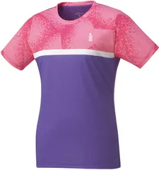 ゴーセン GOSEN テニス レディースゲームシャツ レディース ゲームシャツ 半袖Tシャツ 半袖ゲームシャツ 部活 チーム クラブ サークル 吸汗速乾  T2409 75 パープル