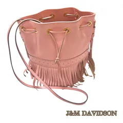 【J&M DAVIDSON】カーニバル フリンジ 巾着 ショルダーバッグ