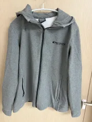 DISCOVERY グレー フードジップアップ