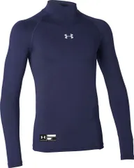 アンダーアーマー UNDER ARMOUR UAヒートギアアーマー コンプレッション ロングスリーブ モック シャツ ボーイズ ジュニア キッズ 少年野球 インナー トップス トレーニング アンダーシャツ  1358651 410 MIDNIGHTNAVY