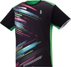 ゴーセン GOSEN テニス ゲームシャツ メンズ レディース 半袖ゲームシャツ 半袖Tシャツ 部活 チーム クラブ サークル 吸汗速乾 日本ソフトテニス連盟 日本バドミントン協会審査合格品  T2400 39 ブラック