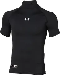 アンダーアーマー UNDER ARMOUR UA ヒートギアアーマー コンプレッション ショートスリーブ モック ボーイズ ジュニア キッズ 少年野球 シャツ インナー フィットネス ランニング 筋トレ  1358650 001 BLACK