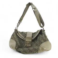 ラシット RUSSET トートバッグ ショルダーバッグ 総柄 コンビ ベージュ系 キャンバス レザー