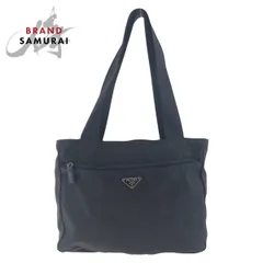 PRADA プラダ テスート 三角ロゴプレート ブラック 黒 シルバー金具 ナイロン トートバッグ ショルダーバッグ レディース 503977【中古】