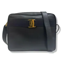 Salvatore Ferragamo サルヴァトーレ フェラガモ　ヴァラ リボン ショルダーバッグ ネイビー A214683 送料無料