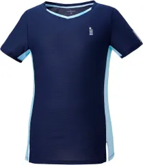 ゴーセン GOSEN テニス レディース ゲームシャツ 半袖ゲームシャツ Tシャツ 吸汗速乾 部活 チーム クラブ サークル 練習 日本ソフトテニス連盟 日本バドミントン協会審査合格品  T2061 17 ネイビー