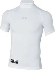 アンダーアーマー UNDER ARMOUR UA ヒートギアアーマー コンプレッション ショートスリーブ モック ボーイズ ジュニア キッズ 少年野球 シャツ インナー フィットネス ランニング 筋トレ  1358650 100 WHITE