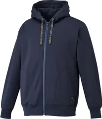 ゴーセン GOSEN テニス 裏起毛ストレッチジップアップパーカー メンズ レディース 男性 女性 トレーナー トップス スウェット フード 練習 トレーニング 移動 部活動 クラブ チーム  W2540 17 ネイビー