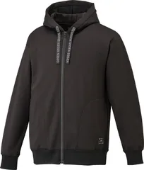 ゴーセン GOSEN テニス 裏起毛ストレッチジップアップパーカー メンズ レディース 男性 女性 トレーナー トップス スウェット フード 練習 トレーニング 移動 部活動 クラブ チーム  W2540 39 ブラック