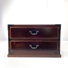 WOODWARE-KS 木製 2段 小物収納箱 昭和レトロ - メルカリ
