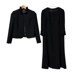ZM1695 【美品】MENOD メノード ブラックフォーマル アンサンブル 喪服 ジャケット ワンピース セット レディース 7号