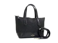 ■新品同様■ kate spade ケイトスペード グリッター×レザー 2WAY ハンドバッグ ショルダーバッグ レディース ブラック系 BN4465