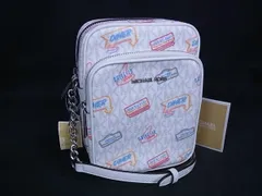 ■新品■未使用■ MICHAEL KORS マイケルコース 35T5STVC2I JET SET TRAVEL MK柄 PVC ショルダーバッグ 斜め掛け ホワイト系 BP6395