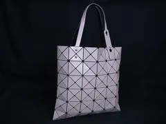 ■美品■ BAO BAO ISSEY MIYAKE バオバオイッセイミヤケ ルーセント PVC ハンドバッグ トートバッグ ピンクベージュ系 FN8601