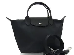 ■新品同様■ LONGCHAMP ロンシャン ル プリアージュ エナジー ナイロン 2WAY ハンドバッグ トート ショルダー ブラック系 FN8620