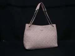 ■新品■未使用■ TORY BURCH トリーバーチ マリオン レザー ステッチ トートバッグ ショルダー レディース ピンクベージュ系 FN8638