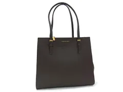 ■新品■未使用■ CHARLES & KEITH チャールズアンドキース サンサ レザー トート ハンドバッグ 肩掛け ダークブラウン系 FV4864