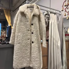 @ ZARA ザラ BASIC ベーシック ボア コート ロング テディベア ホワイト オフホワイト アイボリー 白 シロ White かわいい お呼ばれ デート