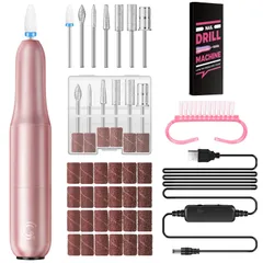 爪磨き 甘皮処理 ネイルケア 角質除去 ネイルオフマシーン ジェルネイル 電動爪やすり オフ 7PCネイルビット付き ネイルドリル 電動ネイルマシン セルフネイル ネイルマシン プロ用 PEACECOLOR 初心者