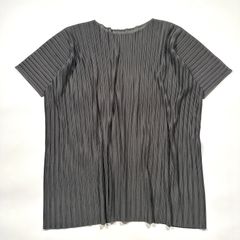 美品 PLEATS PLEASE 半袖 ブラウス ネイビー カットソー トップス