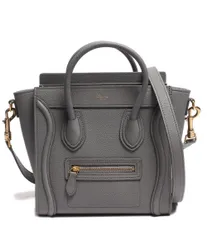 セリーヌ 2way レザー ハンドバッグ ゴールド金具 ラゲージ ナノ ショッパー コール レディース CELINE