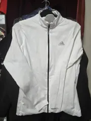 アディダス 白 ジップアップ ジャージ