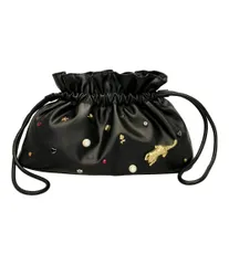 美品 キャセリーニ 2way ハンドバッグ ショルダーバッグ 斜め掛け 巾着 レディース casselini