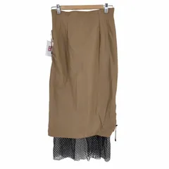 ユーズドフルギ USED古着 {{disem By SiiK}} 19AW レースレイヤード フェイクレザースカート レディース JPN：2 