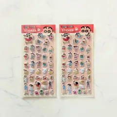 新品 クレヨンしんちゃん クレしん シール セリア ぷっくりシール シール ふわふわシール 立体シール ぷくっとシール ぷっくりシール 2枚セット アニメ キャラクター シール帳 シール交換 シールノート セリア キャンドゥ ダイソー