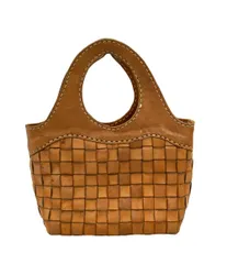 ロビタ 編み込みレザーミニハンドバッグ レディース robita