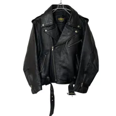 ZM1641 GK グローバルキー ダブルライダースジャケット カウレザー ブラック サイズM