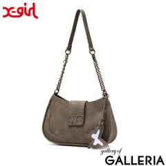 エックスガール ハンドバッグ レディース 黒 小さめ 横長 X-girl バッグ ショルダーバッグ 斜めがけ 軽量 2WAY ミニショルダー 肩掛け ブランド おしゃれ Y2K LOGO MARK FAUX LEATHER BAG 105252053005