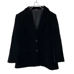 ZM1641 Addenda アデンダ ベロアテーラードジャケット ブラック サイズ11