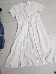 エンブロイダリー レイ 白 ロング ONE PIECE