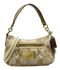 コーチ 2WAY ハンドバッグ ショルダーバッグ 斜め掛け ラージシグネチャー ポピー 15317 レディース COACH