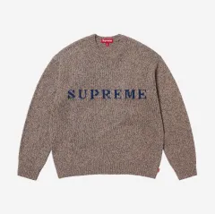 S Supreme コントラスト ロゴ セーター ロープ メランジ - 25SS
