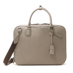 AVQ03ペッレモルビダ 極美品 ビジネスバッグ ブリーフケース シルバー 