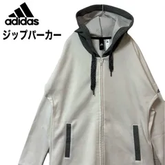 adidas　アディダス　ジップパーカー　フードワッフル編み