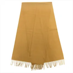 美品 ロロピアーナ Loro Piana カシミヤ100% ストール ショール マフラー フリンジ 45×180cm キャメル ベージュ メンズ レディース