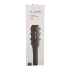 SALONIA サロニア ストレートヒートブラシ スリム ブラック SL-012BKS ストレートアイロン 美容家電 ヘアケア 頭皮ケア [宅急便]