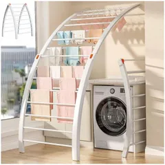 室内物干し 折り畳み式 多機能洗濯物干し 伸縮式 引き出し式 パラソル物干し たくさん干せる 省スペース 大容量 物干し台 床置き式