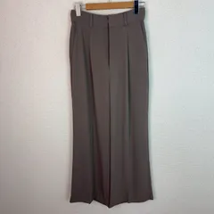FRAY I.D フレイアイディー ワイドパンツ スラックス 無地 ブラウン 0サイズ レディース 古着 モード シンプル
