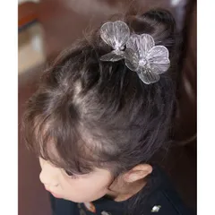 ☆ シルバー ☆ Rora グラシア ヘアクリップ Rora ヘアクリップ キッズ グラシア ヘアークリップ 髪どめ 髪留め ヘアアクセサリー 髪飾り お花 フラワー 子供 女の子 大人っぽい 卒園式 入学式 結婚式 発表会 可愛い おしゃれ かわいい